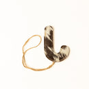 Jolly Candy Cane Hair-On Hide Ornament Set In Black