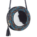Night Gaze Hand-Tooled Round Bag
