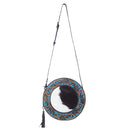 Night Gaze Hand-Tooled Round Bag