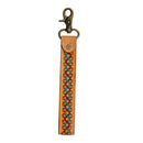 Southwest Braid Hand-Tooled Strap Key Fob