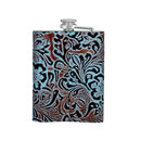 Mountain Trail Flask in Hand-tooled Leather