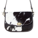Angus Ridge Leather & Hairon Bag In Dark Hair-On Hide