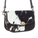 Angus Ridge Leather & Hairon Bag In Dark Hair-On Hide