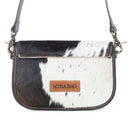 Angus Ridge Leather & Hairon Bag In Dark Hair-On Hide