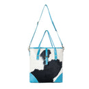 Pecos Pointe Canvas & Hairon Bag In Blue