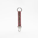 Pink Skies Hand-tooled Leather Key Fob