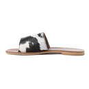 Kemma Hair-On Hide Sandals In Light And Ebony