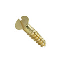 #3 Wood Screw Slotted Flat Head, Brass
