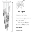DecorBites™ Crystal LED Chandelier for Staircase & Living Room