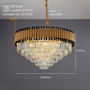 DecorBites™ High-end Luxury Crystal Ceiling Chandelier for Kitchen Dining Living Room