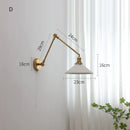 DecorBites™ Copper Swing Arm Wall Lights Sconce Up Down LED Modern Ceramic Lampshade