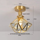 DecorBites™ Lotus Leaf LED Ceiling Lamp Purple Glass Nordic Copper Interior Lighting