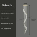 DecorBites™ Golden LED Crystal Chandelier for Living Room Staircase