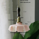 DecorBites™ Green Flower Glass Pendant Light for Kitchen Bar Restaurant, Modern Wire Adjustable Hanging Lamp