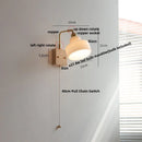 DecorBites™ LED Brass Walnut Wood Wall Sconce Rotate Glass Stair Light