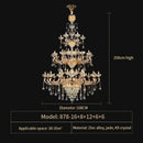 DecorBites™ Crystal Candle Chandelier for Home Living Room Dining Bedroom