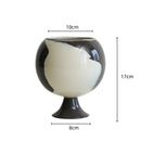 DecorBites™ Irregular Grain Spherical Ceramic Vase for Home Decoration and Floral Arrangements