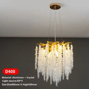 DecorBites™ Crystal Tassel Chandelier: Luxury LED Pendant Lights for Living Room, Hall & Restaurant