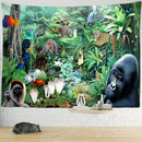 DecorBites™ Dinosaur Age Tapestry Wall Hanging Abstract Art Animal Psychedelic Mystery Tapiz