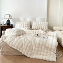 DecorBites™ Deluxe Faux Rabbit Fur Bedding Set: Soft Velvet, Plush Warmth for Winter