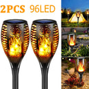 Outdoor 96LED Solar Flame Torch Lights Flickering Light Dancing Led Waterproof Garden Decoration Lawn Path Yard Patio Lamps