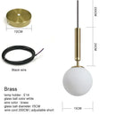 DecorBites™ Glass Ball Pendant Chandeliers for Dining Room Bedroom Lighting