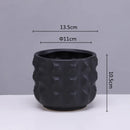 DecorBites™ Gold Ceramic Flower Pot Geometry Vase for Succulents and Floral Arrangements
