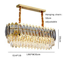 DecorBites™ Crystal Ceiling Chandelier for Modern Living Room Decor