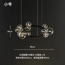 DecorBites™ Black Glass Ring Pendant Light - Nordic Style LED Chandelier for Home Decor