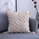 DecorBites™ Lace Tassel Cushion Tufted Sofa Pillowcase for Office Chair Pad