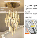DecorBites™ Large Crystal Luxury Chandelier for Living Room Dining Hall Stair Suspension