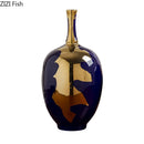 DecorBites™ Gold Ceramic Vase | Modern Design | Desk Decor | Shiny Porcelain | Floral Vases
