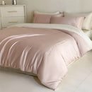 DecorBites™ Cotton Solid Color Bedding Set, Premium Quality Embroidery Quilt Cover, Single Bed.