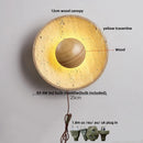 DecorBites™ LED Button Switch Wall Light in Yellow Travertine White Glass - Modern Nordic Design