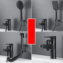 DecorBites™ Black Brass Single Handle Bathroom Basin Faucet with Shower Head, Hot and Cold Mixer Tap