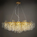 DecorBites™ Gold Crystal Chandelier LED Round Light Island Branch Chandelier