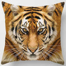 DecorBites™ Animals World Tiger Lion Pillow Case for Cute Home Decor in Sofa Living Room