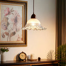 DecorBites™ Glass Wood LED Pendant Lights: Modern Nordic Style Hanging Lamp for Bedroom and Balcony