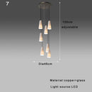 DecorBites™ Elegant White Glass Cup Chandeliers for Luxe Living Room