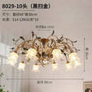 DecorBites™ Glass Flower Chandelier: Elegant Retro High-End Lobby Main Light for Home, Restaurant
