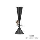 DecorBites™ Geometric Bronze Vase for Home Decor