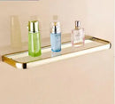 DecorBites™ Gold Brass Bathroom Hardware Set: Paper Holder, Towel Bar, Soap Basket, Towel Rack