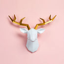 Home Decoration Accessories,3D Deer Head,Statue,Sculpture,Wall Decor,Animal Figurine Miniature,Modern,Living Room,Decorative Art