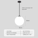 Minimalist white glass ball pendant lights for dining room