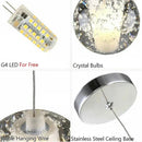 DecorBites™ Crystal Ball Chandelier Pendant Light for Staircase Hallway Bar Décor
