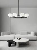 DecorBites™ Glass Lampshade Chandelier Copper Hanging Lights Dining Room Bedroom Decor