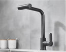 DecorBites™ Gray Waterfall Kitchen Faucet Swivel Pull Out Sink Tap Single Hole