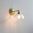 DecorBites™ Green Glass LED Wall Lamp with Copper Base for Bedroom Living Room