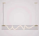 DecorBites™ Gold LED Chandelier: Nordic Minimalist Dimming Pendant Lights for Home Decor