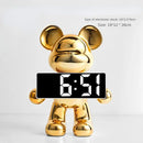 DecorBites™ Elegant Bear Clock Ornament for Home Decor and Living Room Craftmanship